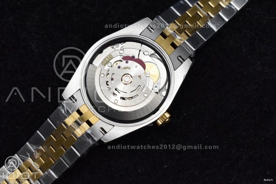 Markers Bracelet DateJust YG 31 316L Steel on GSF Stick 278273 President Ladies Black Dial 0120